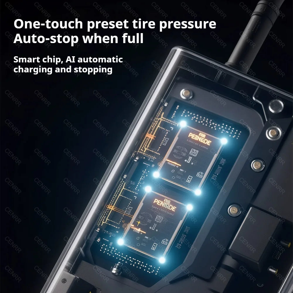 Portable Air Pump Electric Car Air Compressor Wireless Tire Inflator LCD Display Air Injector For Car Bike Motorcycle Tyre Ball
