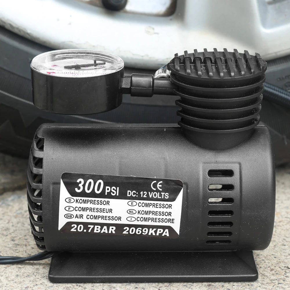 Mini Car Air Pump Inflation Pump 12V 220W Locomotive Air Compressor Tire Miniature Car Tire High Quality Auto Repair Accessories