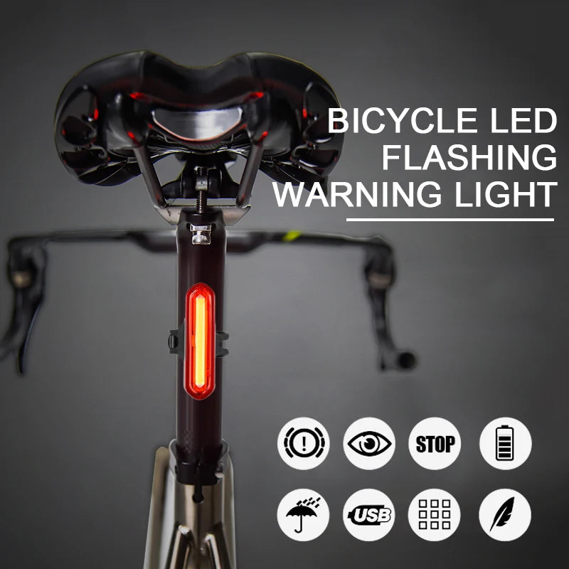 Cycling Tail Light Outdoor Highlight USB Charging Mountain Led Warning  Bike Lights Tail Lamp Rear Light Bicycle Accessories