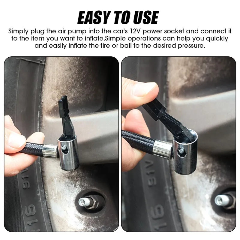 Mini Car Air Pump Inflation Pump 12V 220W Locomotive Air Compressor Tire Miniature Car Tire High Quality Auto Repair Accessories