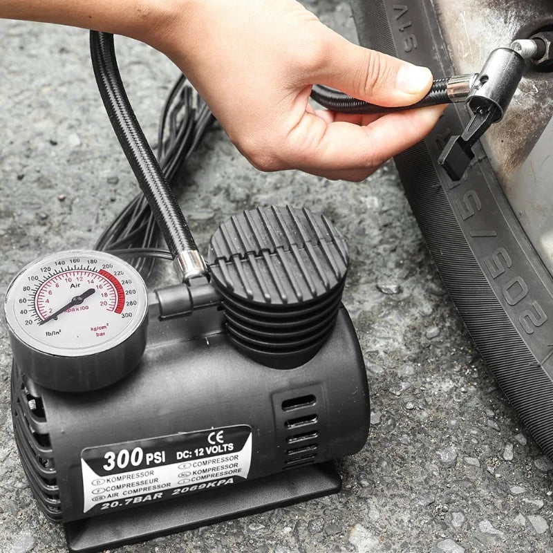 Mini Car Air Pump Inflation Pump 12V 220W Locomotive Air Compressor Tire Miniature Car Tire High Quality Auto Repair Accessories