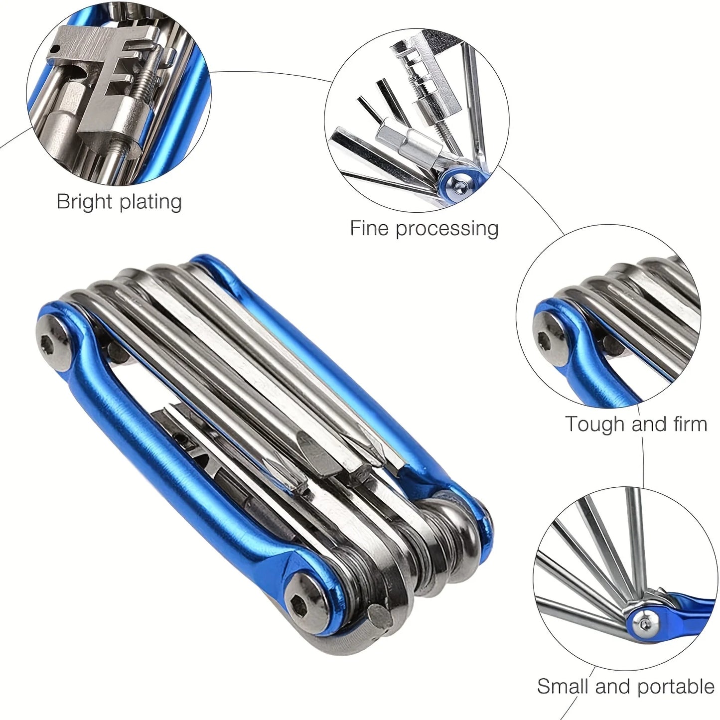 11 In 1 Portable Multifunctional Bike Repair Tool Kit For Outdoor Bicycle Cycling*