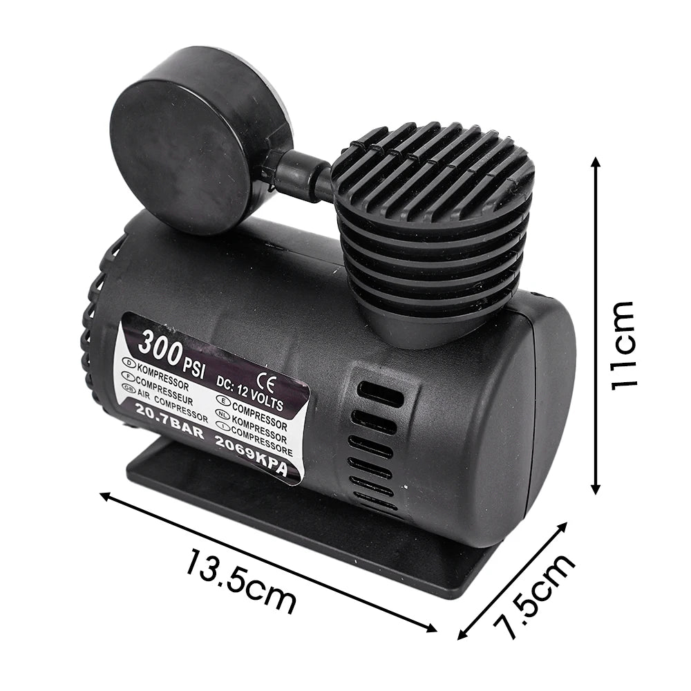 Mini Car Air Pump Inflation Pump 12V 220W Locomotive Air Compressor Tire Miniature Car Tire High Quality Auto Repair Accessories