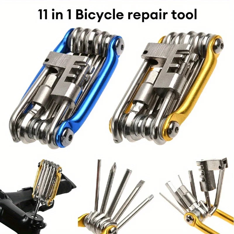 11 In 1 Portable Multifunctional Bike Repair Tool Kit For Outdoor Bicycle Cycling*